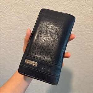 Bvlgari Navy Blue Men’s Bifold Wallet
